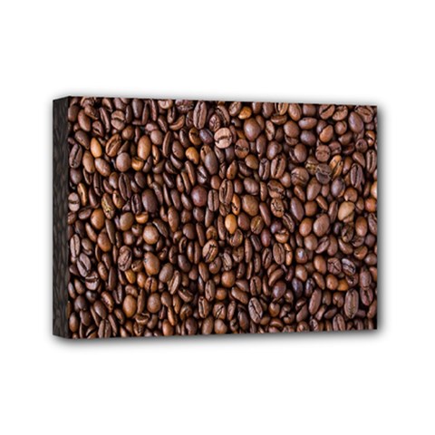 Coffee Beans Food Texture Mini Canvas 7  X 5  (stretched) by artworkshop