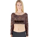 Coffee Beans Food Texture Long Sleeve Crop Top View1