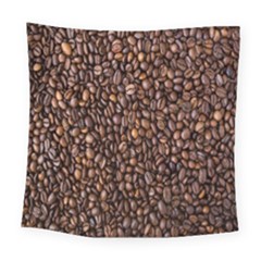 Coffee Beans Food Texture Square Tapestry (large) by artworkshop