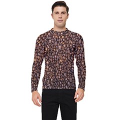 Coffee Beans Food Texture Men s Long Sleeve Rash Guard by artworkshop