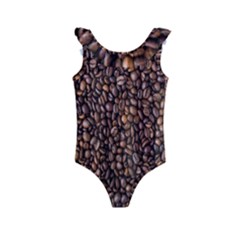 Coffee Beans Food Texture Kids  Frill Swimsuit
