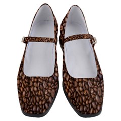 Coffee Beans Food Texture Women s Mary Jane Shoes