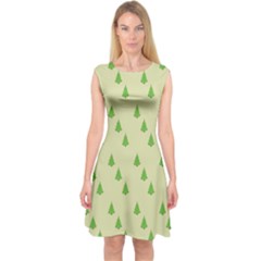 Christmas Wrapping Paper  Capsleeve Midi Dress by artworkshop