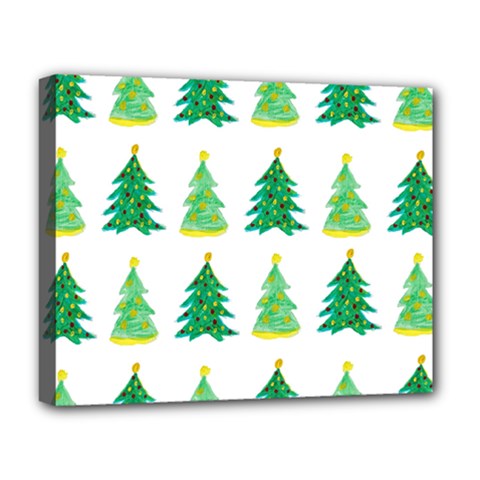 Christmas Trees Watercolor Decoration Deluxe Canvas 20  X 16  (stretched) by artworkshop