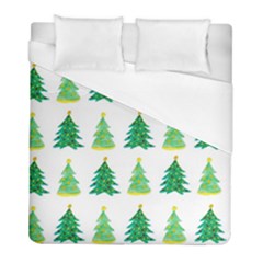 Christmas Trees Watercolor Decoration Duvet Cover (full/ Double Size) by artworkshop