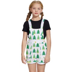 Christmas Trees Watercolor Decoration Kids  Short Overalls by artworkshop