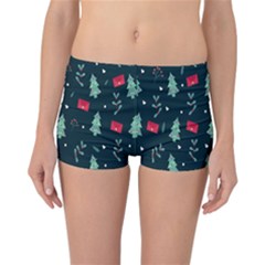 Christmas Pattern Design Reversible Boyleg Bikini Bottoms by artworkshop