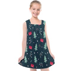 Christmas Pattern Design Kids  Cross Back Dress