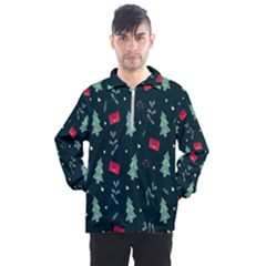 Christmas Pattern Design Men s Half Zip Pullover by artworkshop