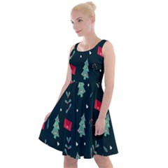 Christmas Pattern Design Knee Length Skater Dress by artworkshop