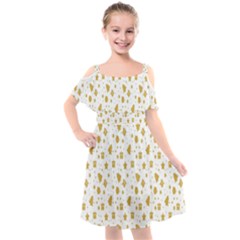 Christmas Ornaments Kids  Cut Out Shoulders Chiffon Dress