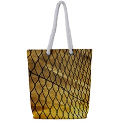 Chain Link Fence  Full Print Rope Handle Tote (small) by artworkshop