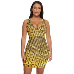 Chain Link Fence  Draped Bodycon Dress by artworkshop