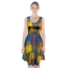 Bokeh Raindrops Window  Racerback Midi Dress by artworkshop