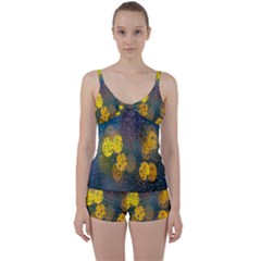 Bokeh Raindrops Window  Tie Front Two Piece Tankini by artworkshop