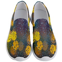 Bokeh Raindrops Window  Men s Lightweight Slip Ons by artworkshop