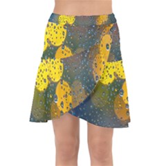 Bokeh Raindrops Window  Wrap Front Skirt by artworkshop