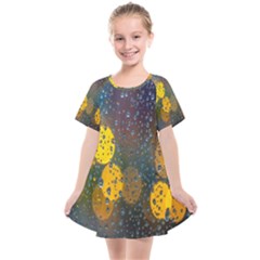 Bokeh Raindrops Window  Kids  Smock Dress by artworkshop