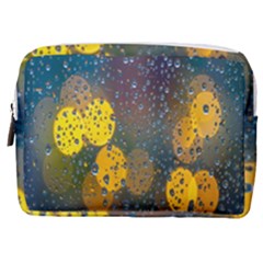 Bokeh Raindrops Window  Make Up Pouch (medium) by artworkshop