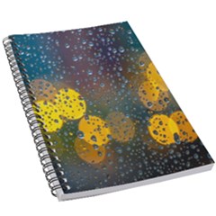 Bokeh Raindrops Window  5 5  X 8 5  Notebook by artworkshop