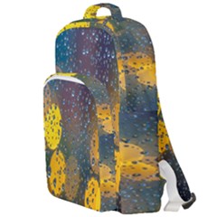 Bokeh Raindrops Window  Double Compartment Backpack by artworkshop