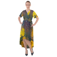 Bokeh Raindrops Window  Front Wrap High Low Dress by artworkshop