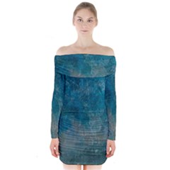  Pattern Design Texture Long Sleeve Off Shoulder Dress by artworkshop