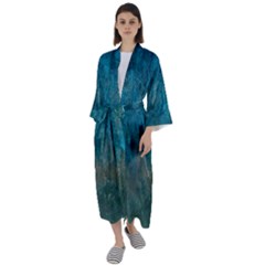  Pattern Design Texture Maxi Satin Kimono