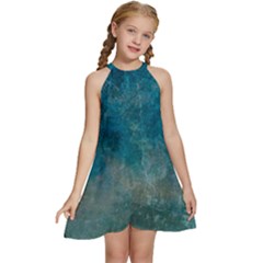  Pattern Design Texture Kids  Halter Collar Waist Tie Chiffon Dress by artworkshop