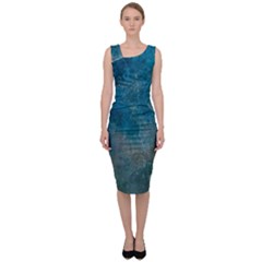  Pattern Design Texture Sleeveless Pencil Dress