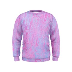  Texture Pink Light Blue Kids  Sweatshirt