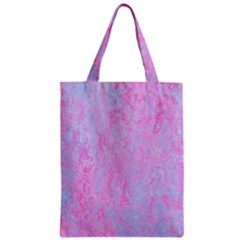  Texture Pink Light Blue Zipper Classic Tote Bag