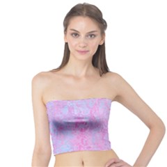  Texture Pink Light Blue Tube Top