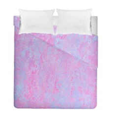  Texture Pink Light Blue Duvet Cover Double Side (Full/ Double Size)