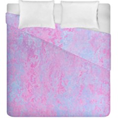  Texture Pink Light Blue Duvet Cover Double Side (king Size)