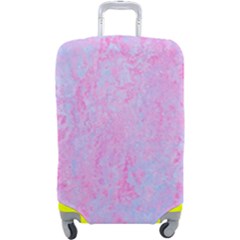  Texture Pink Light Blue Luggage Cover (Large)