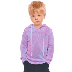  Texture Pink Light Blue Kids  Overhead Hoodie