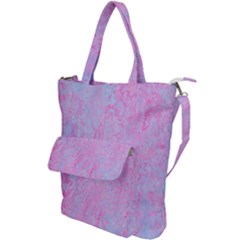  Texture Pink Light Blue Shoulder Tote Bag