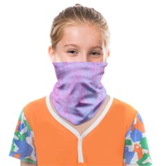  Texture Pink Light Blue Face Covering Bandana (kids) by artworkshop