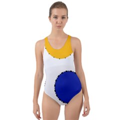 Circles Cut-out Back One Piece Swimsuit by nateshop