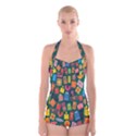 Presents-gift Boyleg Halter Swimsuit  View1