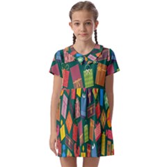 Presents-gift Kids  Asymmetric Collar Dress