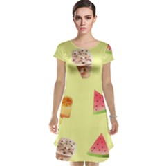 Ice-cream Cap Sleeve Nightdress by nateshop