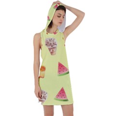 Ice-cream Racer Back Hoodie Dress by nateshop