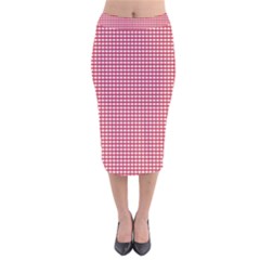 Red-box Velvet Midi Pencil Skirt by nateshop