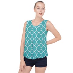 Quatrefoil Bubble Hem Chiffon Tank Top by nateshop