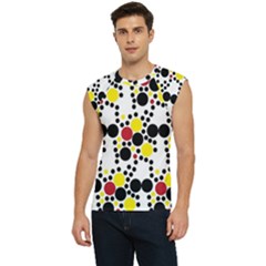 Pattern-polka Yellow Re Black Men s Raglan Cap Sleeve Tee by nateshop