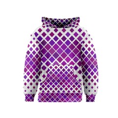 Pattern-box Purple White Kids  Pullover Hoodie by nateshop