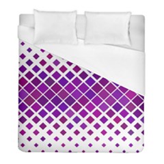 Pattern-box Purple White Duvet Cover (full/ Double Size) by nateshop