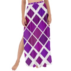 Pattern-box Purple White Maxi Chiffon Tie-up Sarong by nateshop